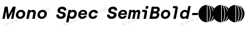 Mono Spec SemiBold字体转换